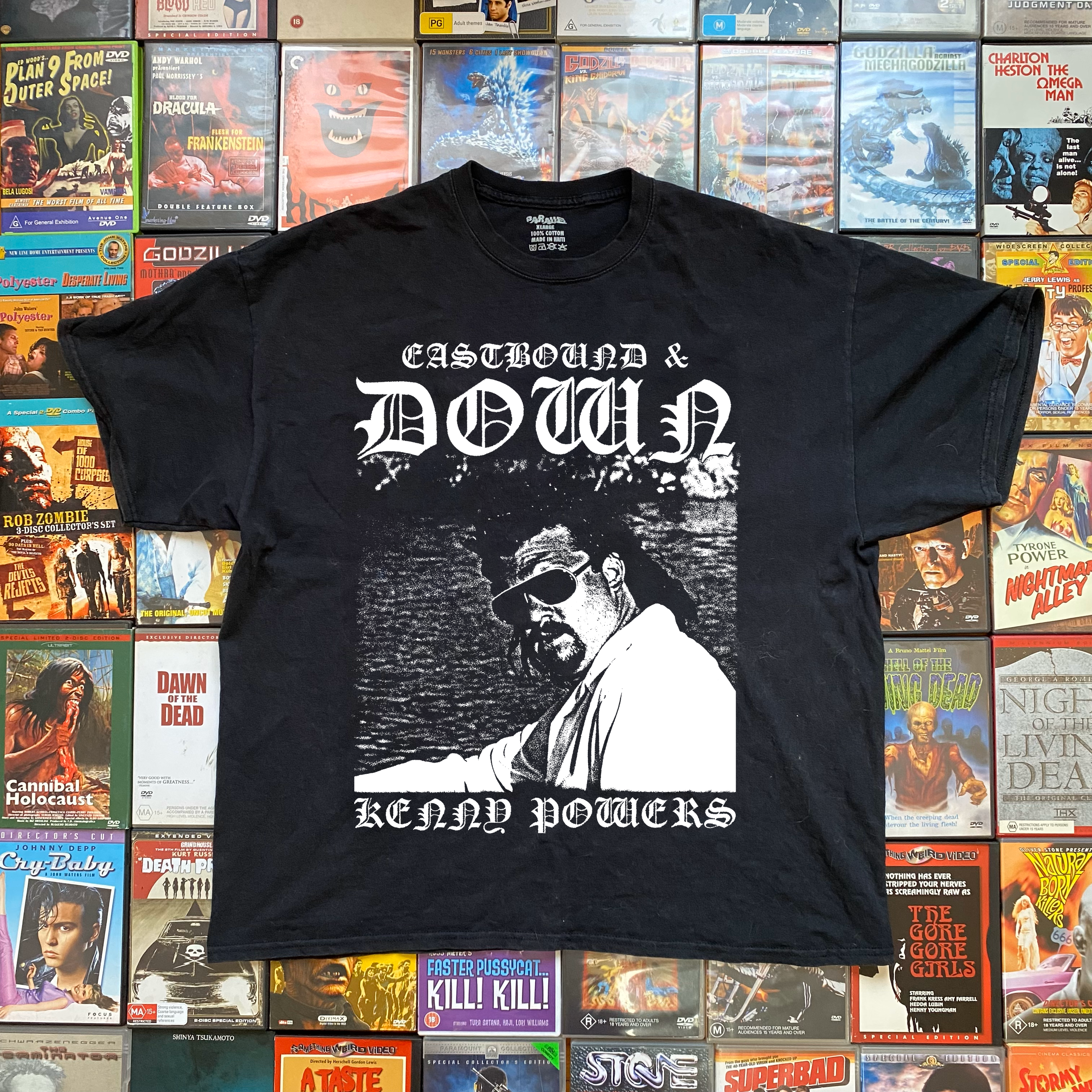 KENNY POWERS EASTBOUND & DOWN DEATH METAL PARODY BLACK T-SHIRT