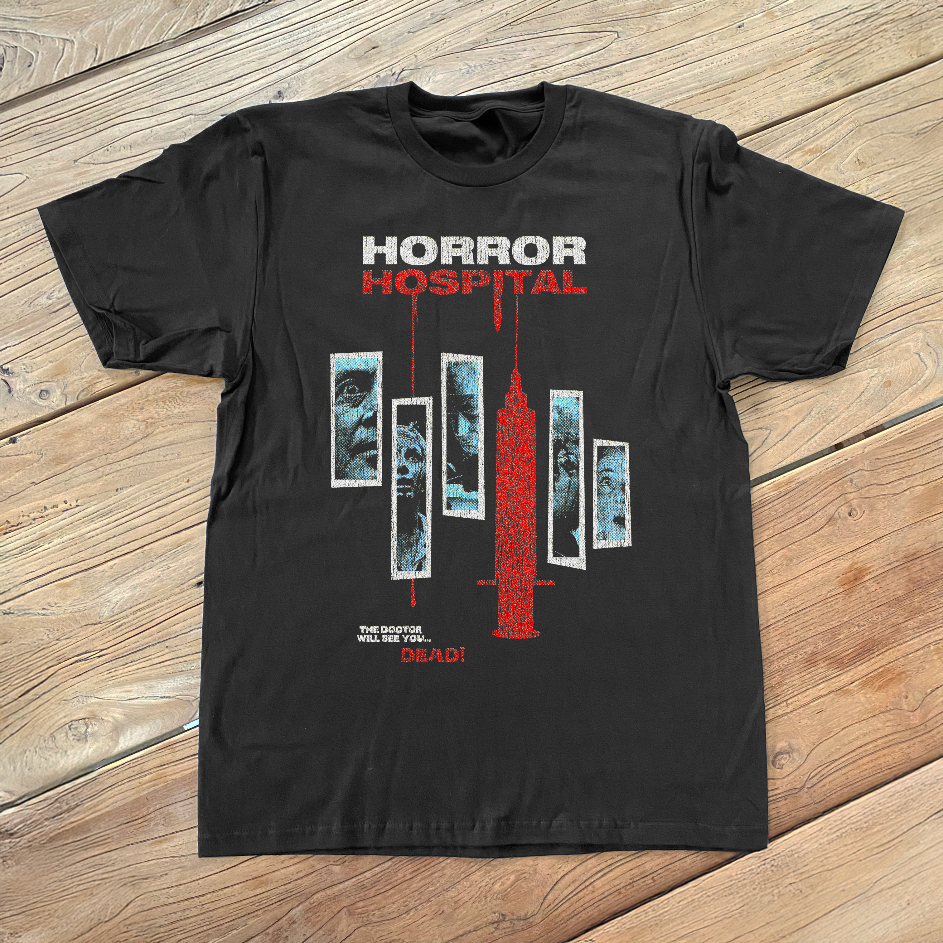 HORROR HOSPITAL BLACK PROMO T-SHIRT