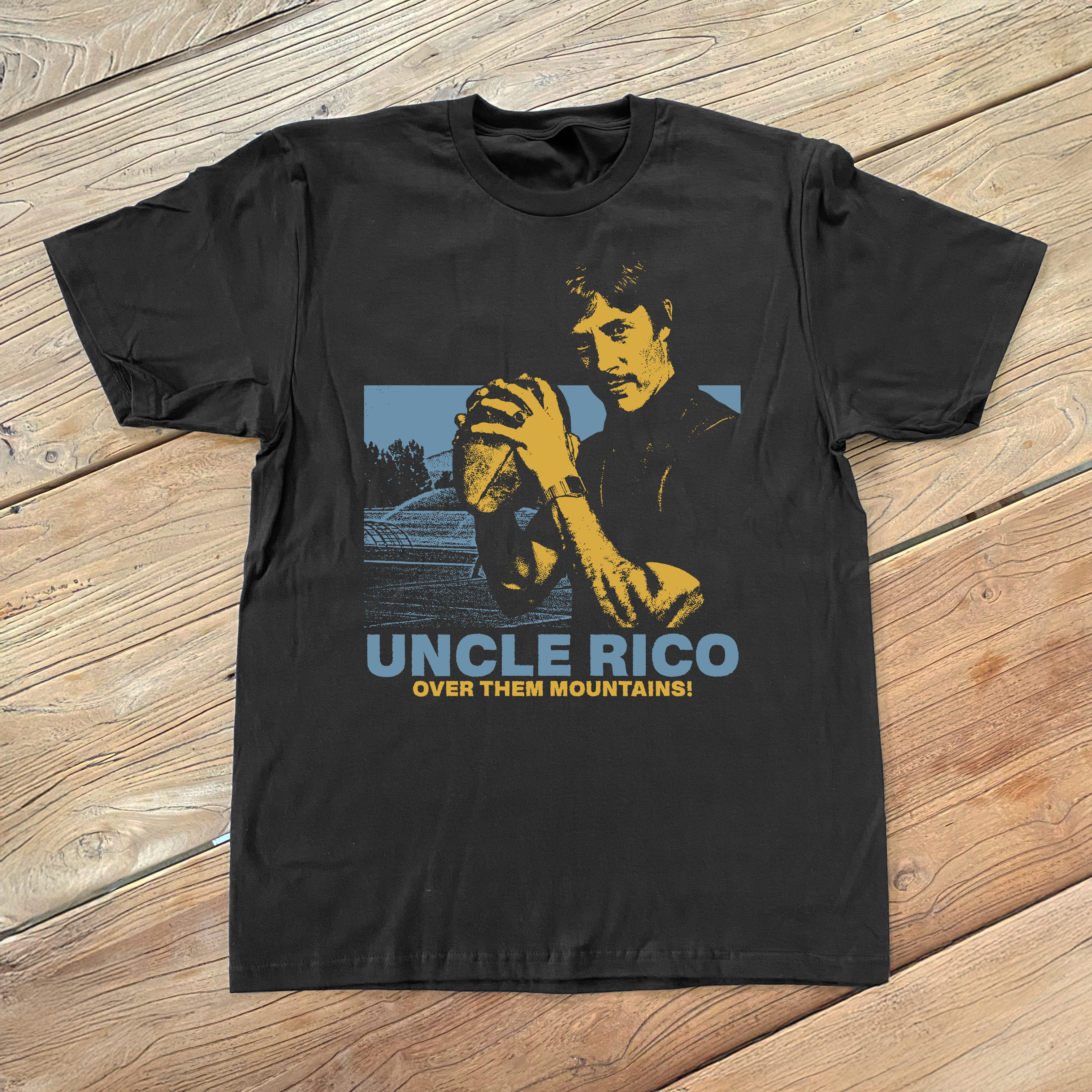 UNCLE RICO X NAPOLEON DYNAMITE PROMO BLACK T-SHIRT