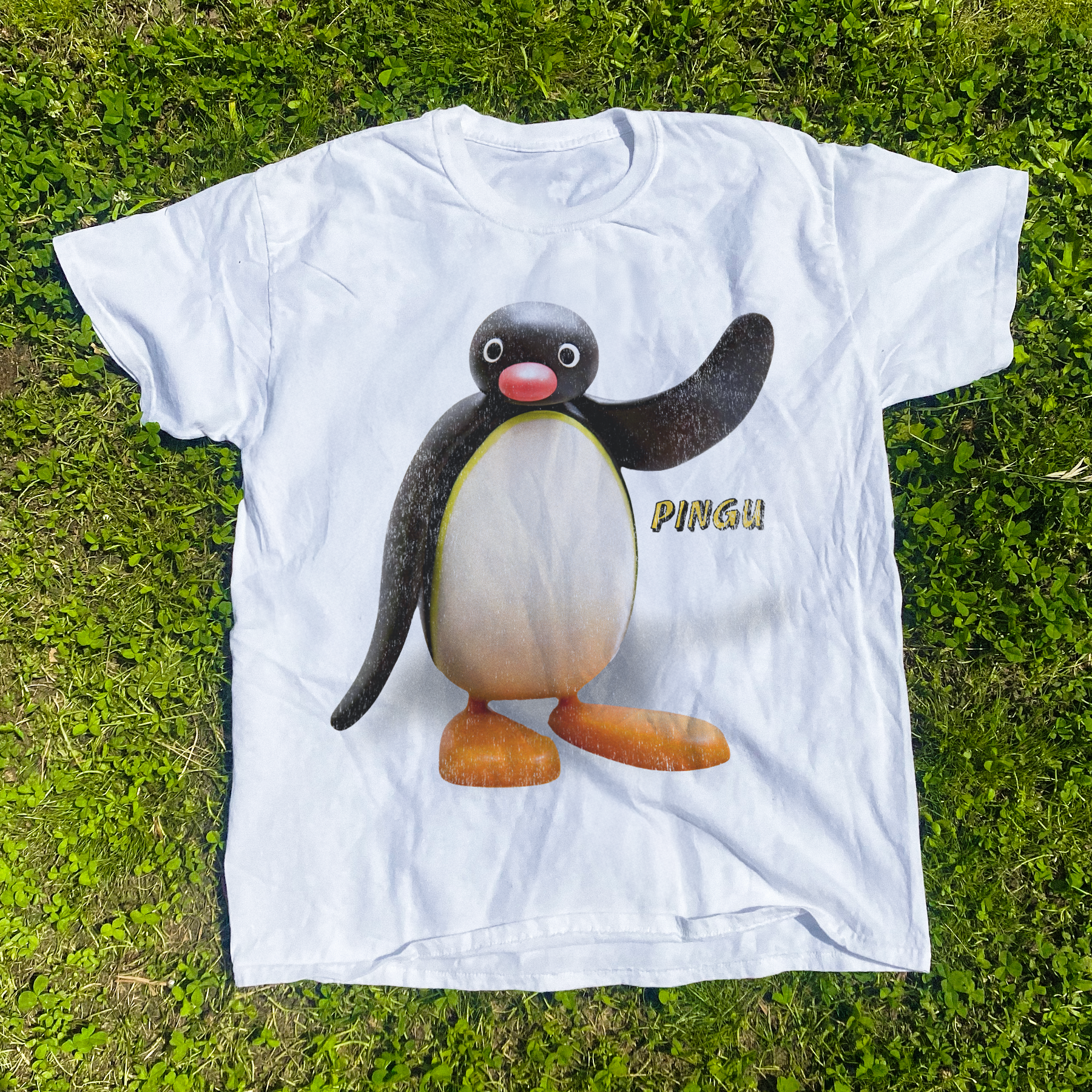 VINTAGE 1994 'PINGU' WHITE T-SHIRT