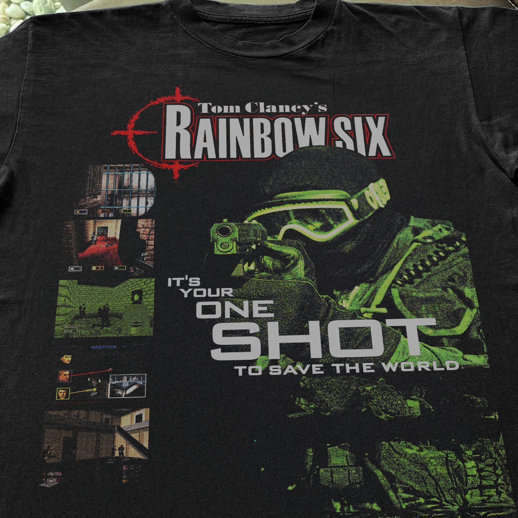 '98 'RAINBOW SIX' PROMO T-SHIRT BLACK