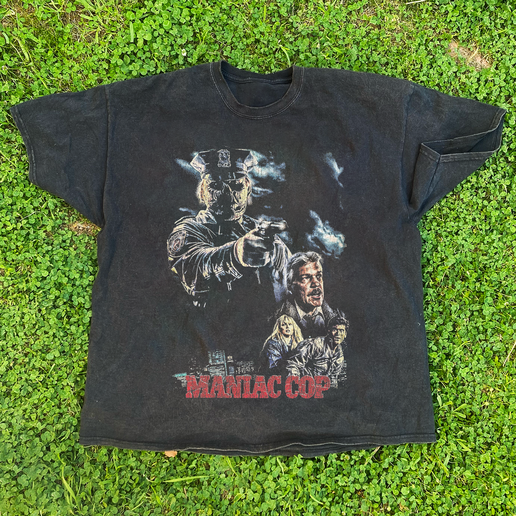 VINTAGE MANIAC COP BLACK T-SHIRT