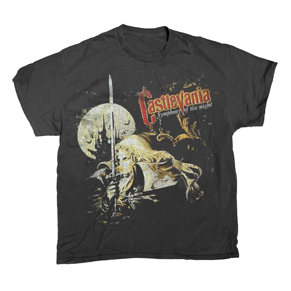 CASTLEVANIA - SOTN 1997 - PREMIUM BLACK T_SHIRT